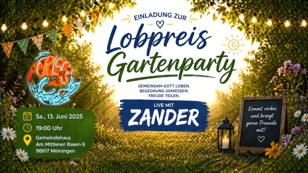 Lobpreis Gartenparty Plakat