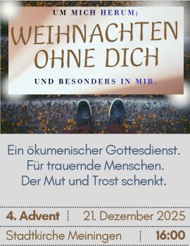 Plakat Weihnachten ohne Dich 2025